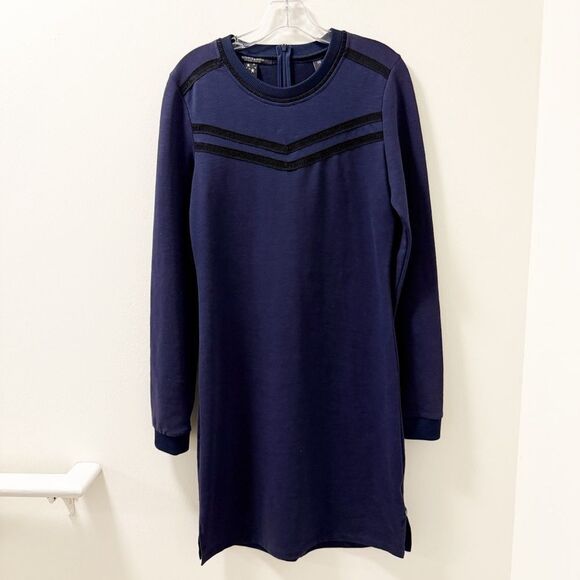 Scotch & Soda Maison Scotch Navy Long Sleeve Knit Dress Size L - Picture 1 of 5